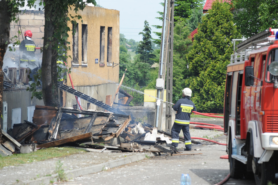 PYRZYCE POŻAR DOMU MIESZKALNEGO