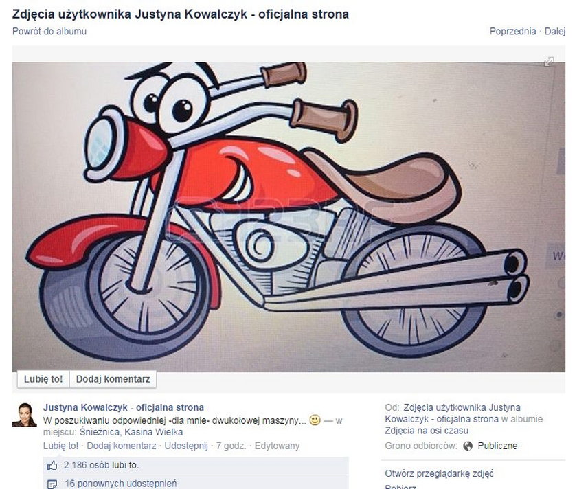 Justyna Kowalczyk prosi fanów o pomoc w wyborze motocykla dla niej!