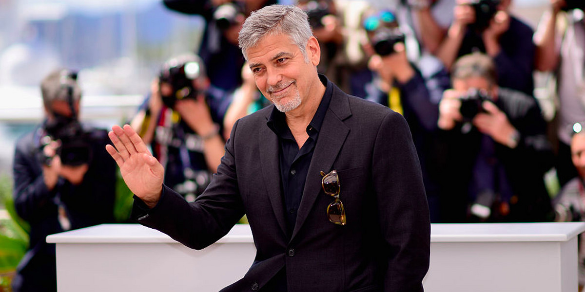 George Clooney in Cannes, France, for a "Money Monster" photo call.
