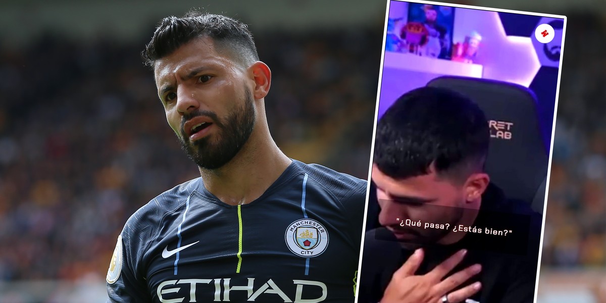 Sergio Aguero brał udział w transmisji na żywo. Nagle przerwał rozmowę