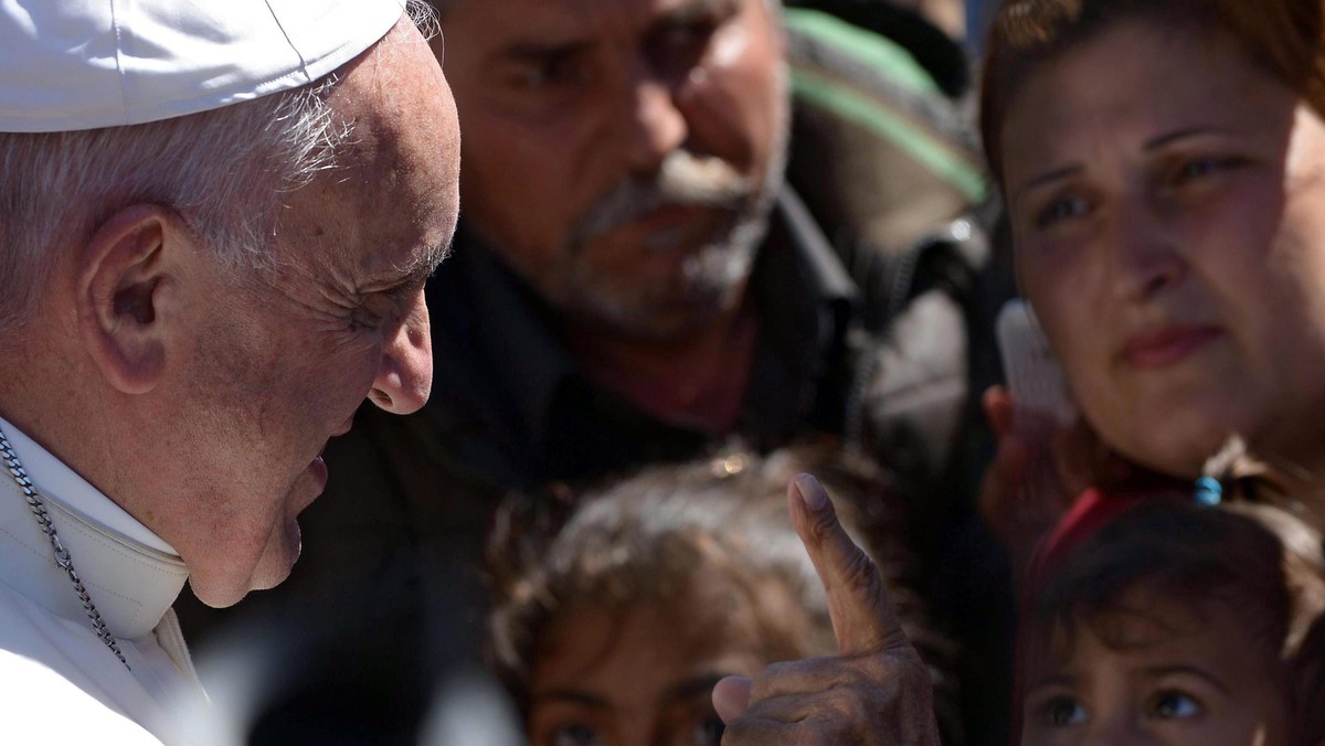 Pope Francis visit the island of Lesbos 