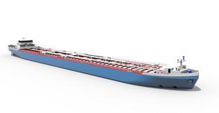 Statek przyszłości? Dostarczy surowce nawet przy niskim poziomie wody [WIDEO]