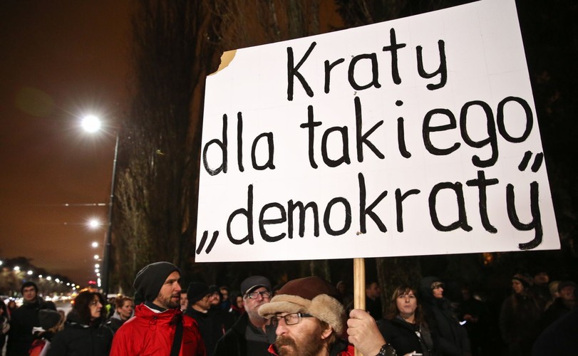 Manifestacja przed domem Jarosława Kaczyńskiego