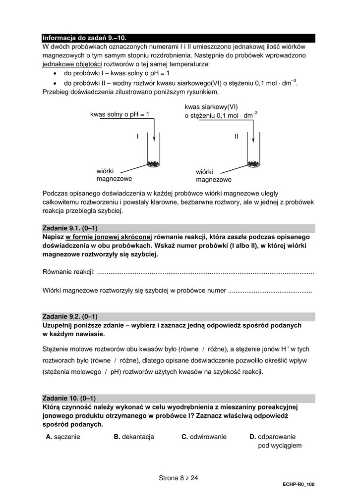 Chemia-matura rozszerzona-arkusz egzaminacyjny - 2022