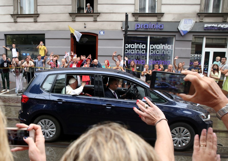 KRAKÓW ŚDM 2016 PAPIEŻ FRANCISZEK (papież Franciszek)