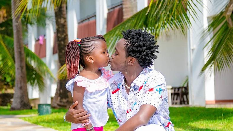 Bahati with daughter Mueni