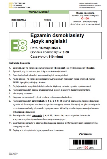 egzamin angielski