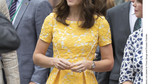Księżna Kate w pięknej, żółtej sukience
