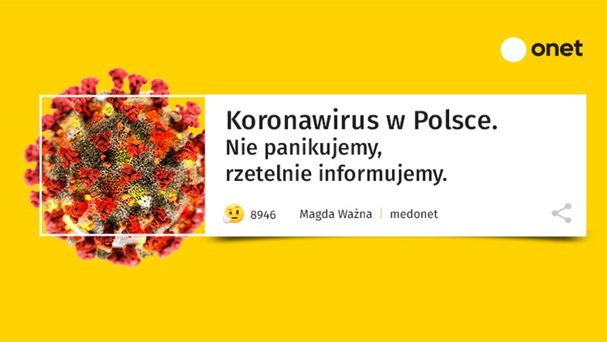 Najnowsze informacje o koronawirusie dwa razy dziennie na Twojej skrzynce. Nie panikujemy, rzetelnie informujemy. Każdą informację weryfikujemy u źródła, nie publikujemy plotek ani informacji niesprawdzonych. Nie ścigamy się.