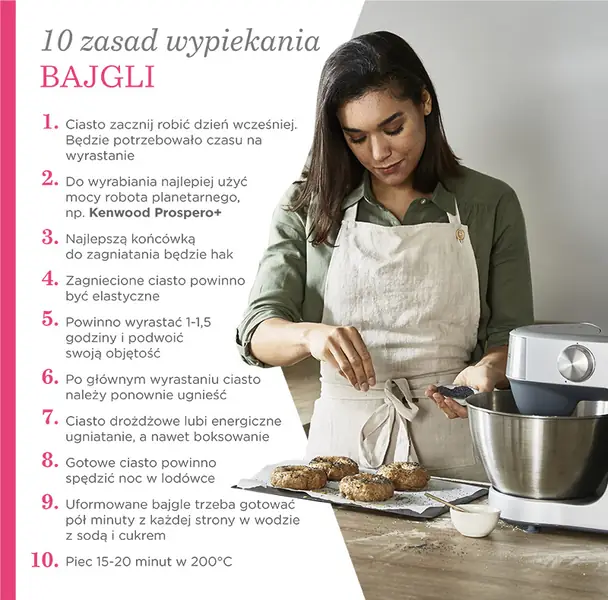   10 zasad wypiekania bajgli - infografika 