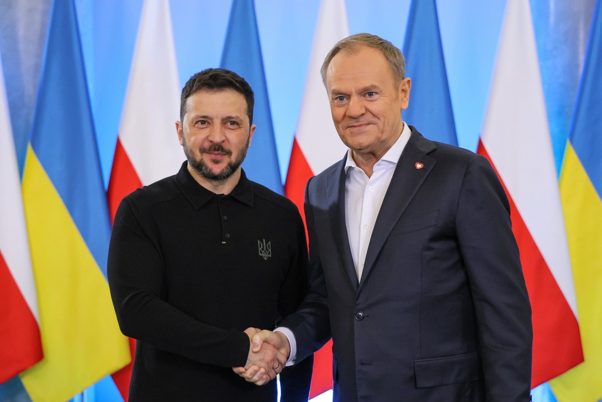 Wołodymyr Zełenski i Donald Tusk