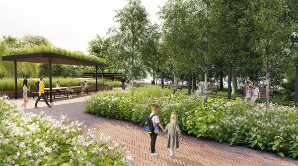 Park przy ul. Fabrycznej został stworzony z budżetu obywatelskiego
