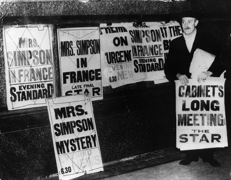 Brytyjska prasa o Wallis Simpson 
