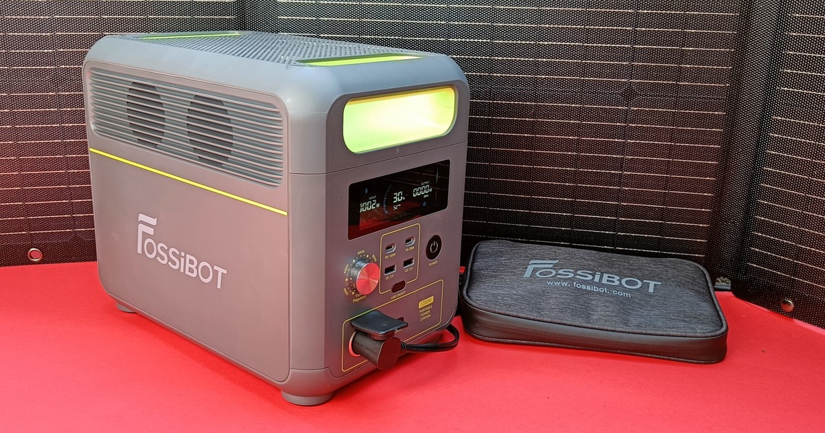 Powerstation Fossibot F1200 testte: kompakt, güçlü ve UPS işlevi 399 €