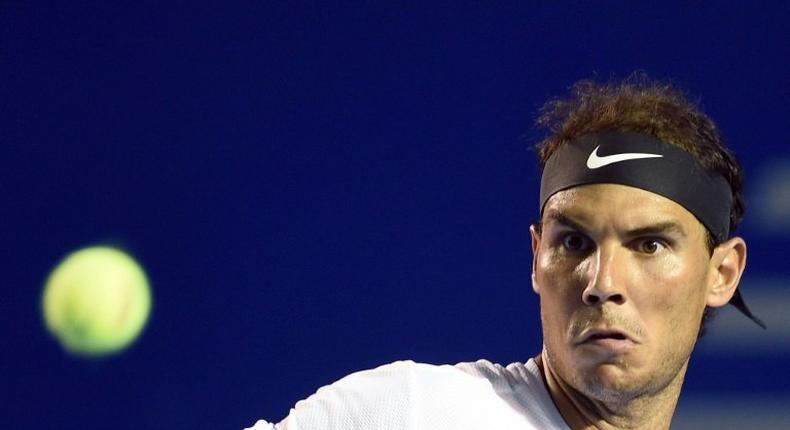 Spain's Rafael Nadal in action at the Mexico Open, in Acapulco, on March 1, 2017