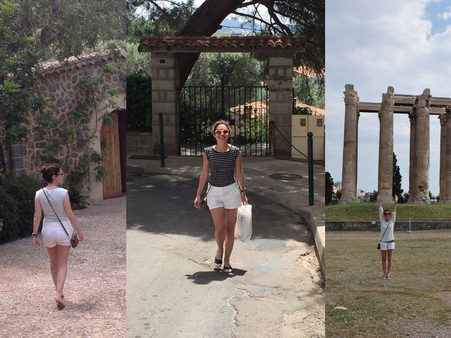 Same shoes, same shirts, same shorts, same bag — and same sweater, until it gave out.