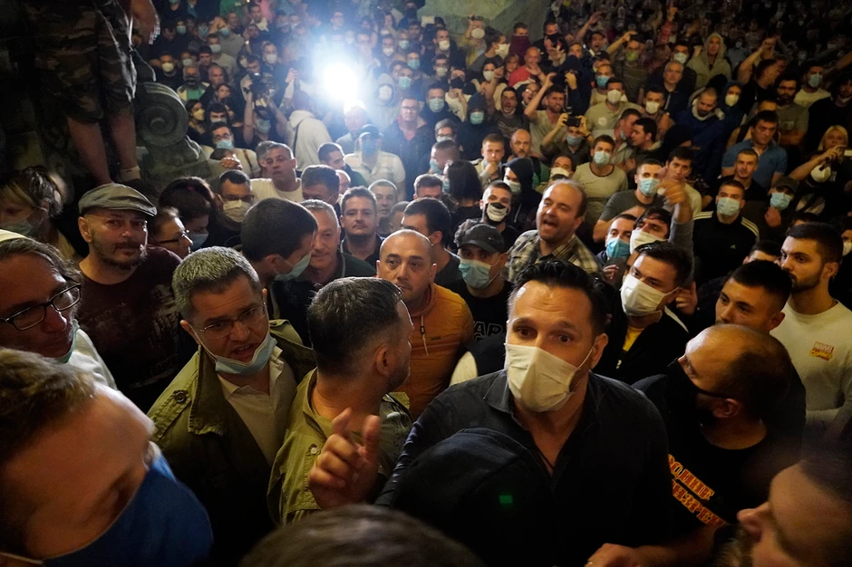 Vuk Jeremić na protestu