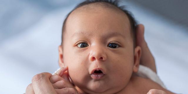 A file photo of a baby boy. The world's eight billionth baby is due to be born today.Vicki Smith/Getty Images