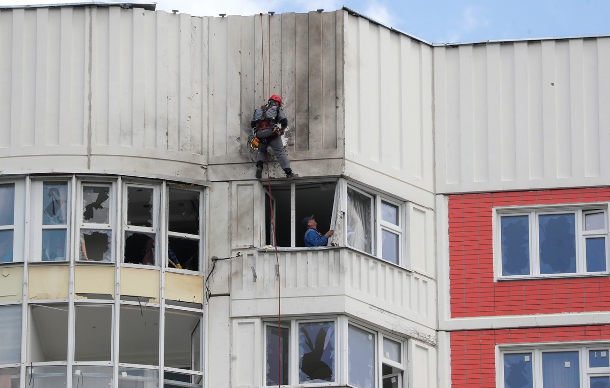 Moskwa po ataku dronów