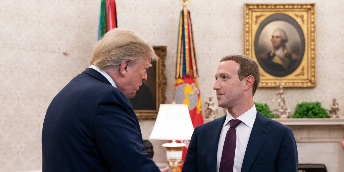 Donald Trump zamieścił na Twitterze zdjęcie ze spotkania z Markiem Zuckerbergiem w Białym Domu