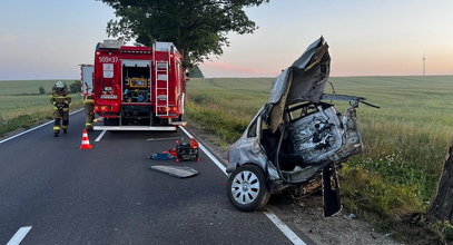 Strażacy aż odwrócili wzrok. Widok był koszmarny. Auto rozpadło się na dwie części. W jednej został 19-latek