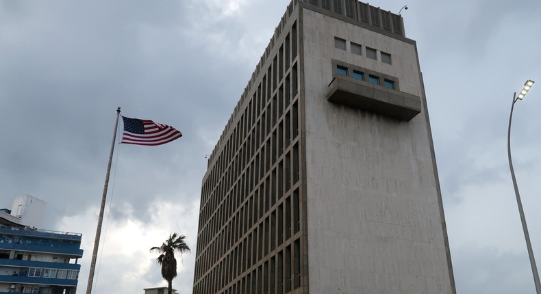 The US Embassy in Havana, Cuba, where the symptoms were first reported, seen here on October 14, 2017.