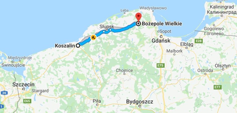 Droga Koszalin - Bożepole Wielkie