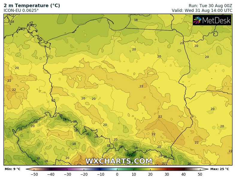 Miejscami temperatura nie przekroczy 20 st. C