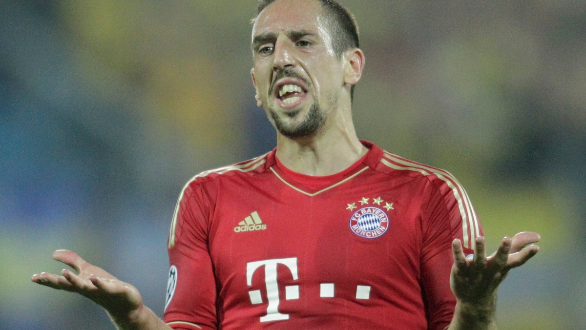 Pomocnik Bayernu Monachium, Franck Ribery, nie wystąpi w rewanżowym spotkaniu 1/8 finału Ligi Mistrzów z Arsenalem Londyn z powodu kontuzji kostki.