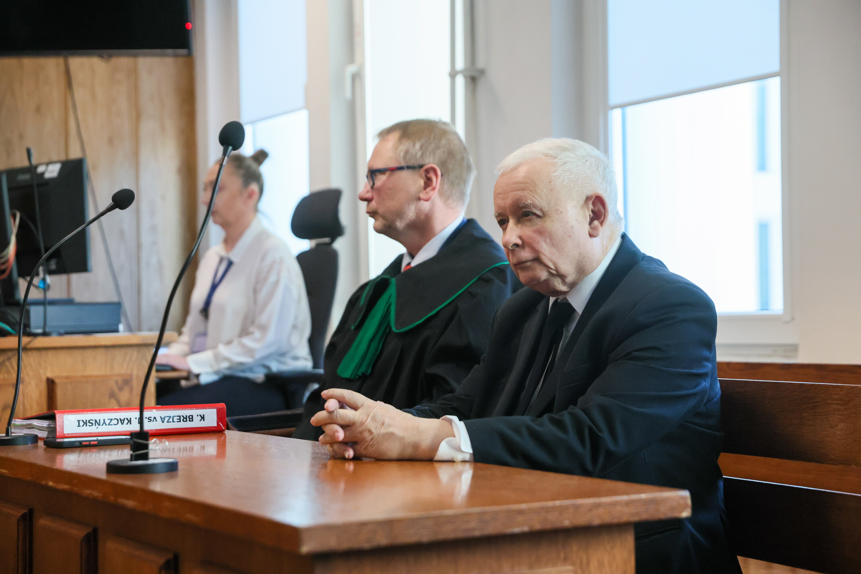 Kaczyński w sądzie ws. Pegasusa - odmawia przeprosin Brejzie