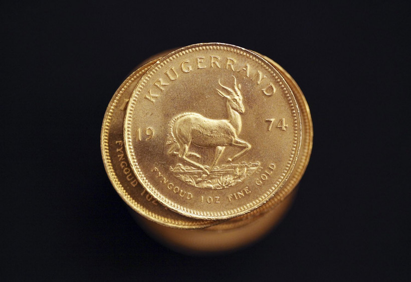 Połudnowoafrykański złoty Krugerrand - najbardziej znana złota moneta na świecie.