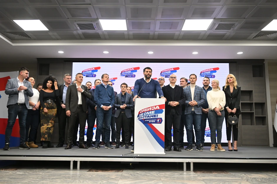 Aleksandar Šapić u SNS štabu