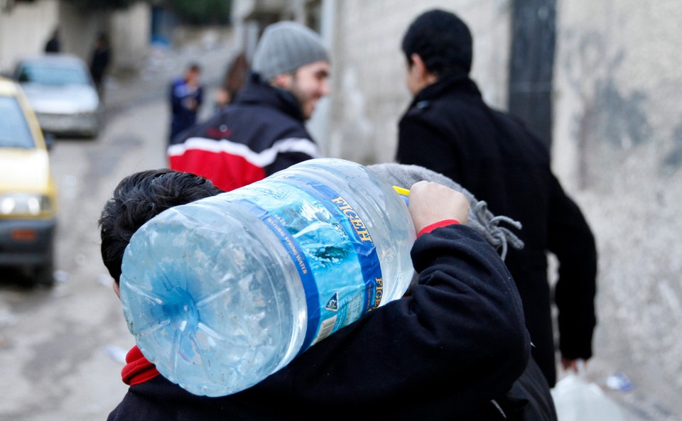 SYRIA DAMASCUS CONFLICT WATER CRISIS (Water crisis in Damascus)