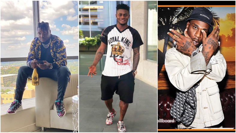 Rapper CDQ, ex-international Obafemi Martins and Burna Boy [Instagram/CDQ] [Instagram/ObaGoal] [Instagram/BurnaBoyGram]