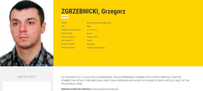 29-letni Grzegorz Zgrzebnicki