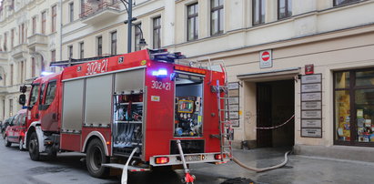 Pożar kamienicy w centrum miasta