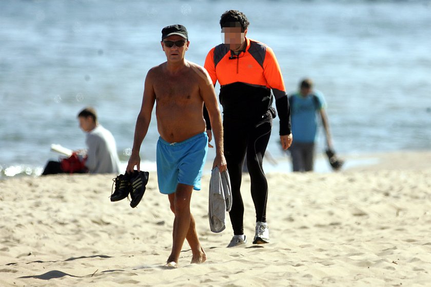 Premier Donald Tusk podczas joggingu