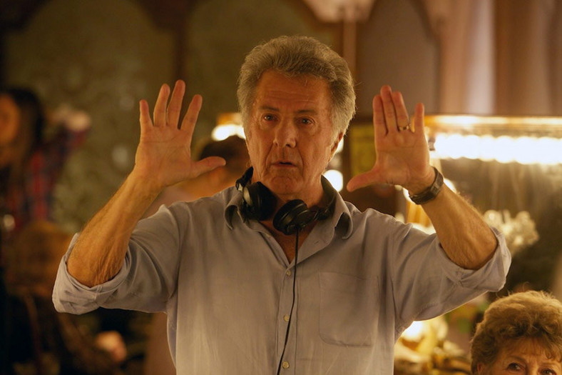 Dustin Hoffman na planie filmu "Kwartet" - kadr
