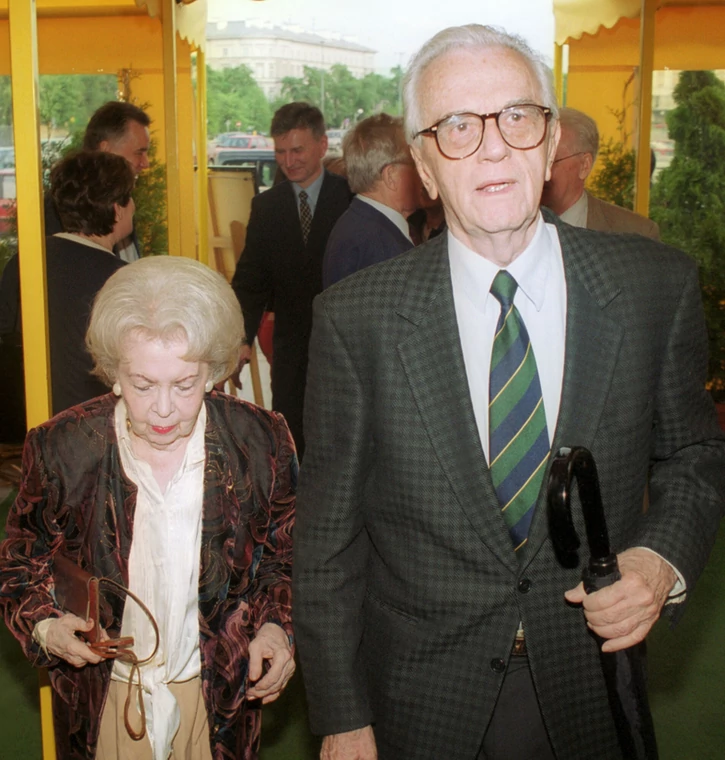 Andrzej Łapicki z żoną Zofią (2001 r.)