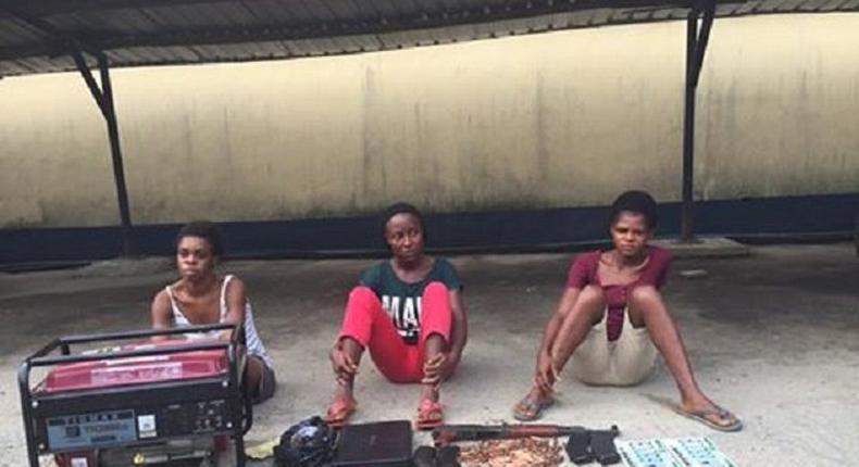 The three female robbery suspects