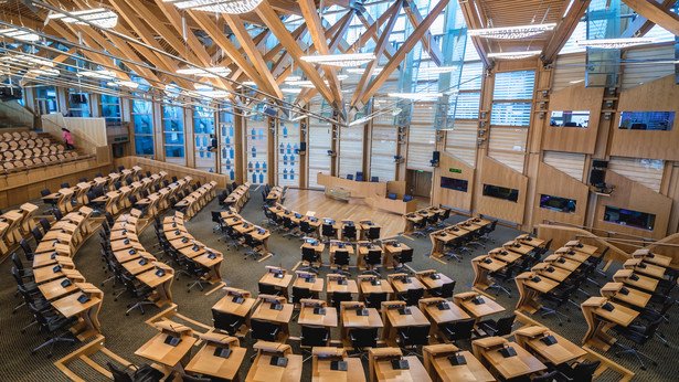 Sala obrad Parlamentu Szkockiego w Edynburgu