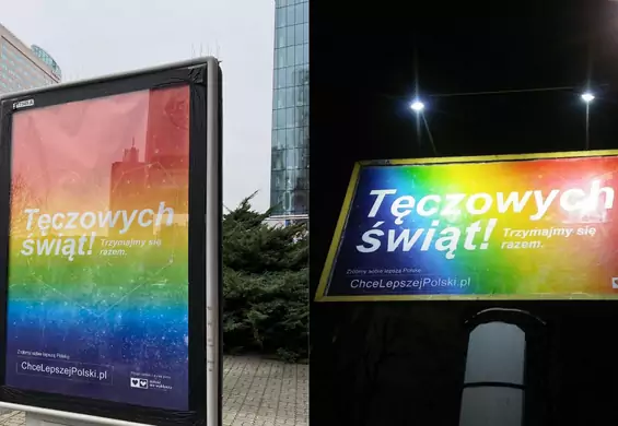 Tęczowe billboardy z życzeniami zawisną w całej Polsce. "Ten rok był trudny dla osób LGBT+"