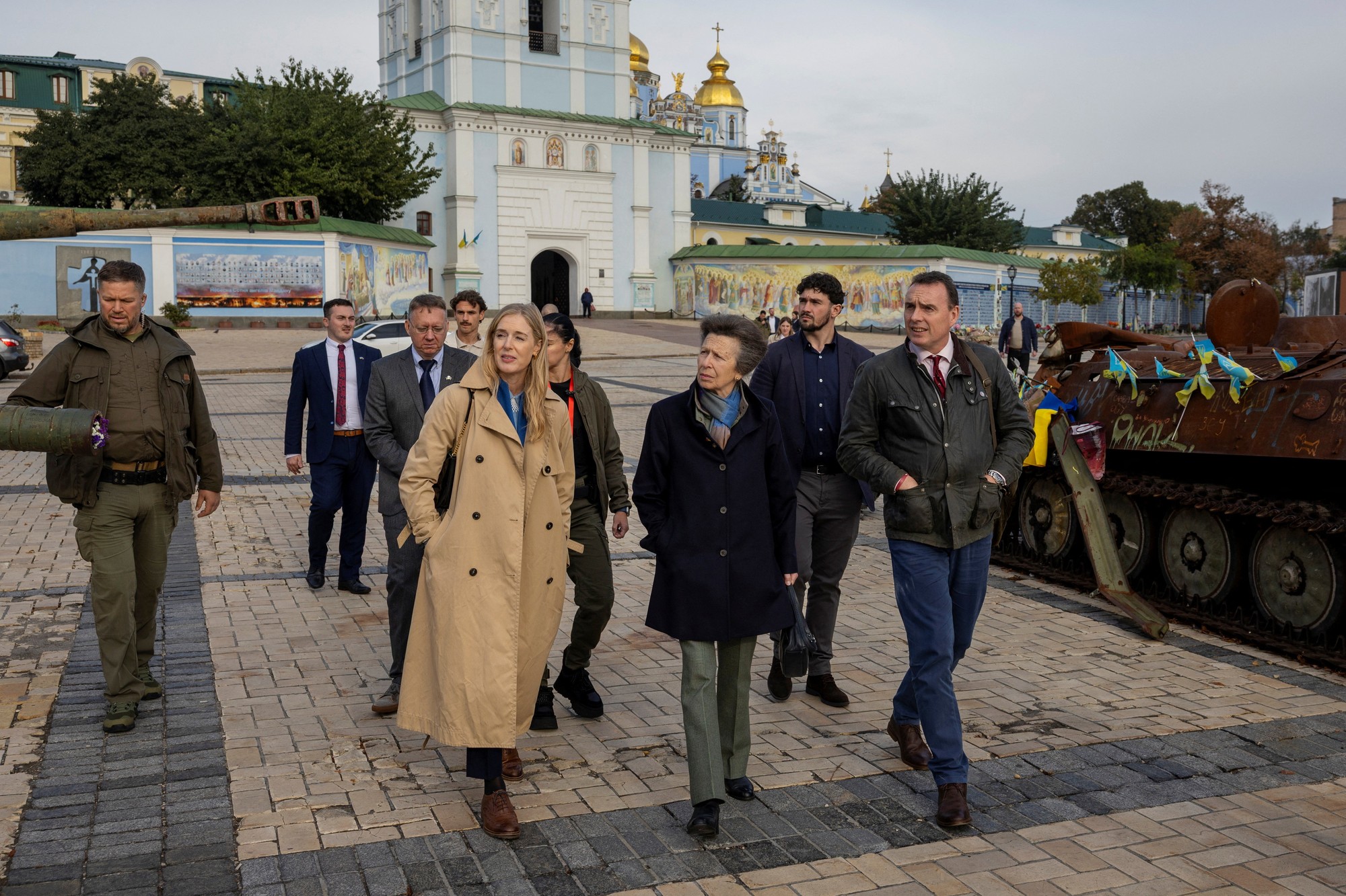 Britská princezná Anna počas návštevy Ukrajiny. 