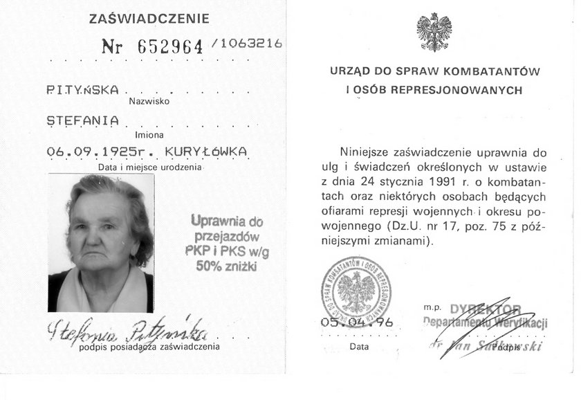 Stanisława Pityńska z d. Krupa "Perełka"