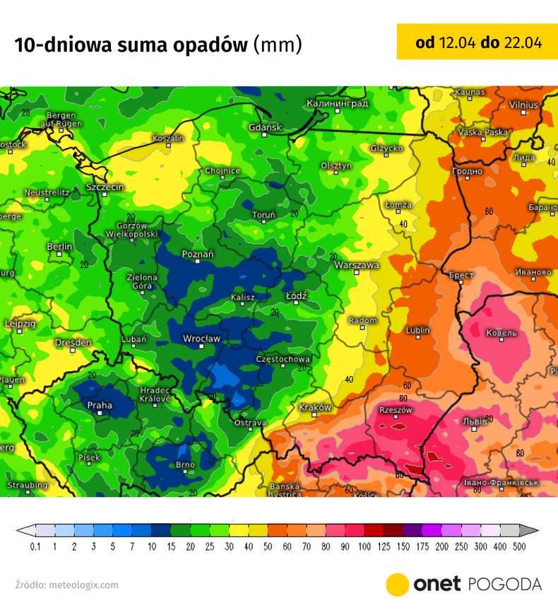 Kolejne dni przyniosą bardzo dużo opadów