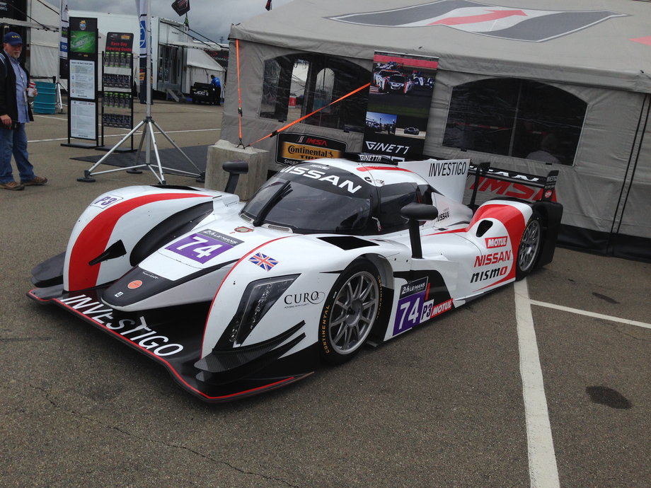 This Nissan raced at the 24 Hours of Le Mans this year. It wasn't taking part in the Six Hours of the Glen.
