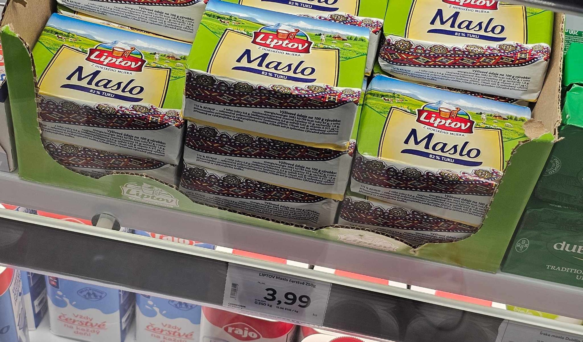 Ceny masla v októbri 2024.