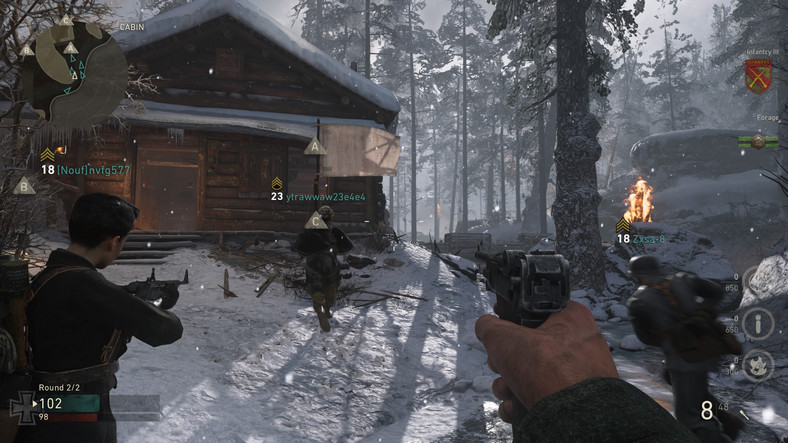 Call of Duty WWII mapa Ardennes Forest