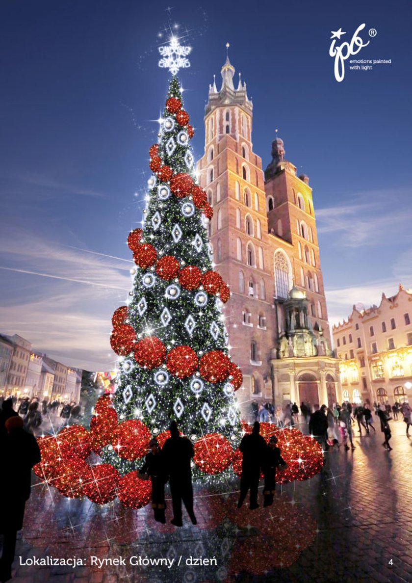 Choinka na Rynku Głównym w Krakowie