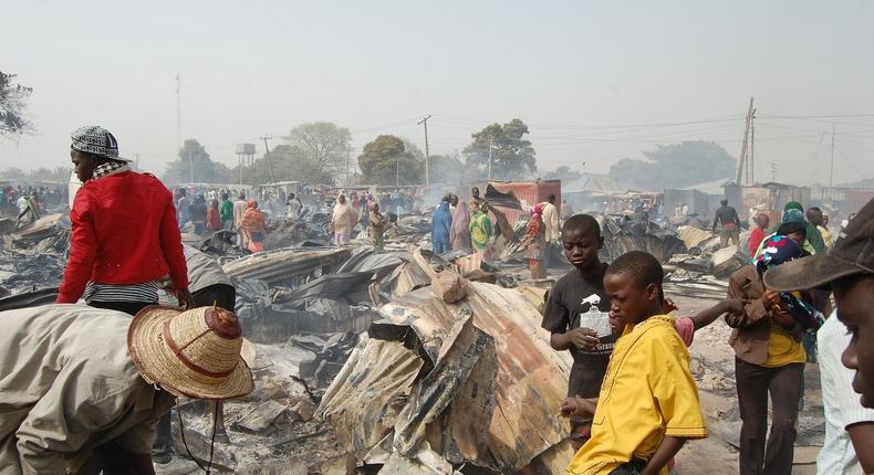 Fire in Kaduna market